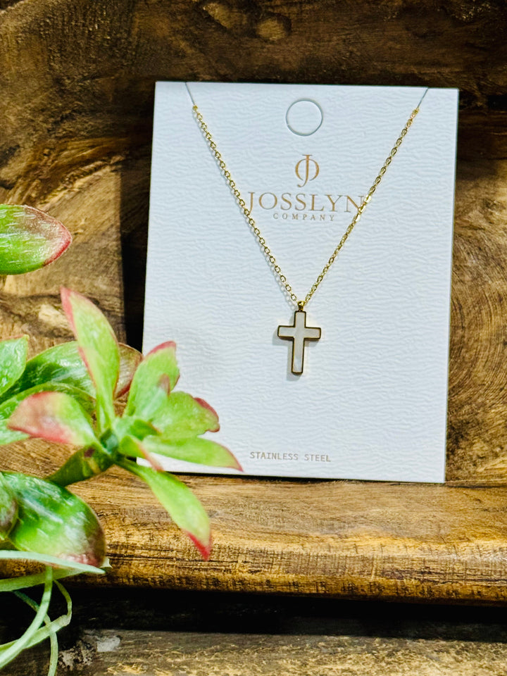 Walk by Faith Gold Cross Necklace