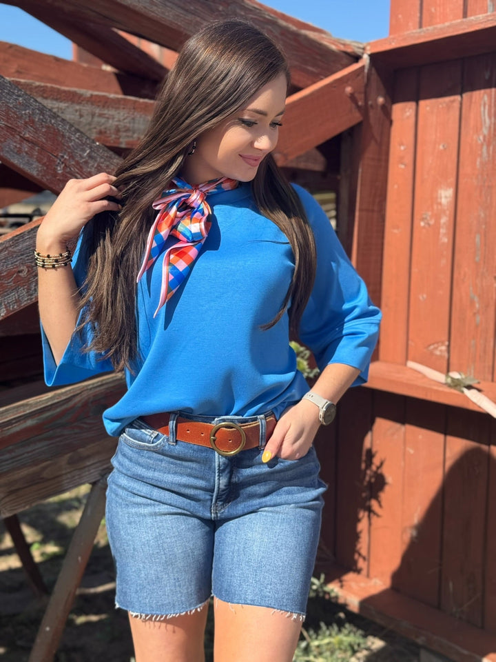 Worth Your While Blue Top