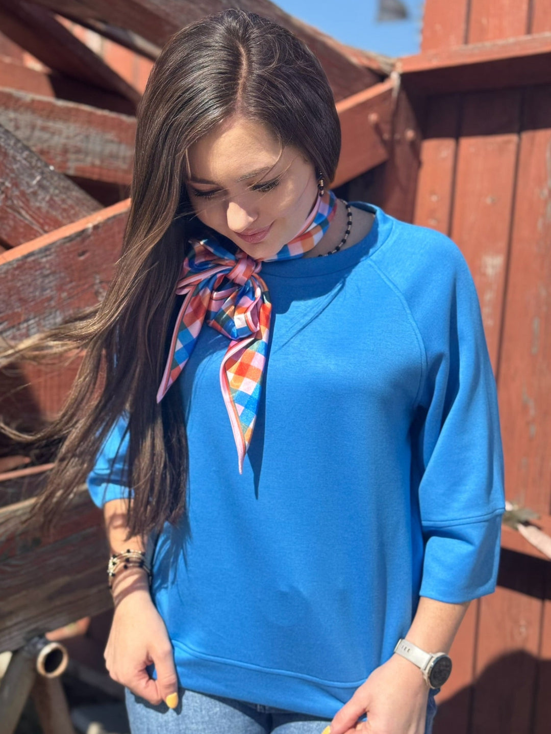 Worth Your While Blue Top