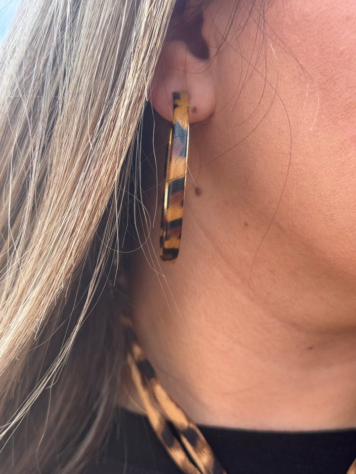 Leopard Necklace with Gold Heart