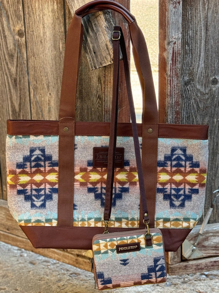 Desert Dawn Tan Aztec Crossbody Bag by Pendleton