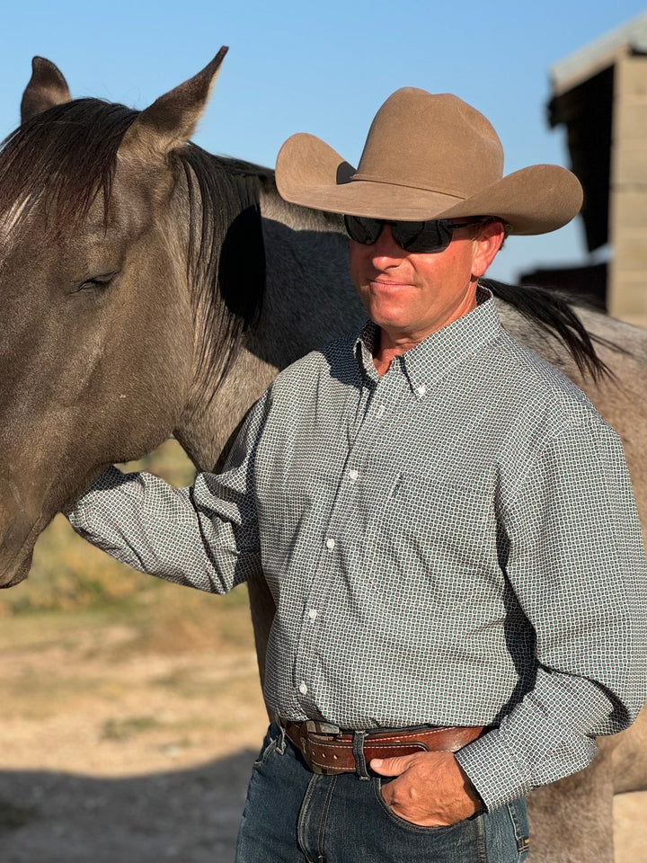 Frost Brown & Green Modern Fit Shirt by Cinch