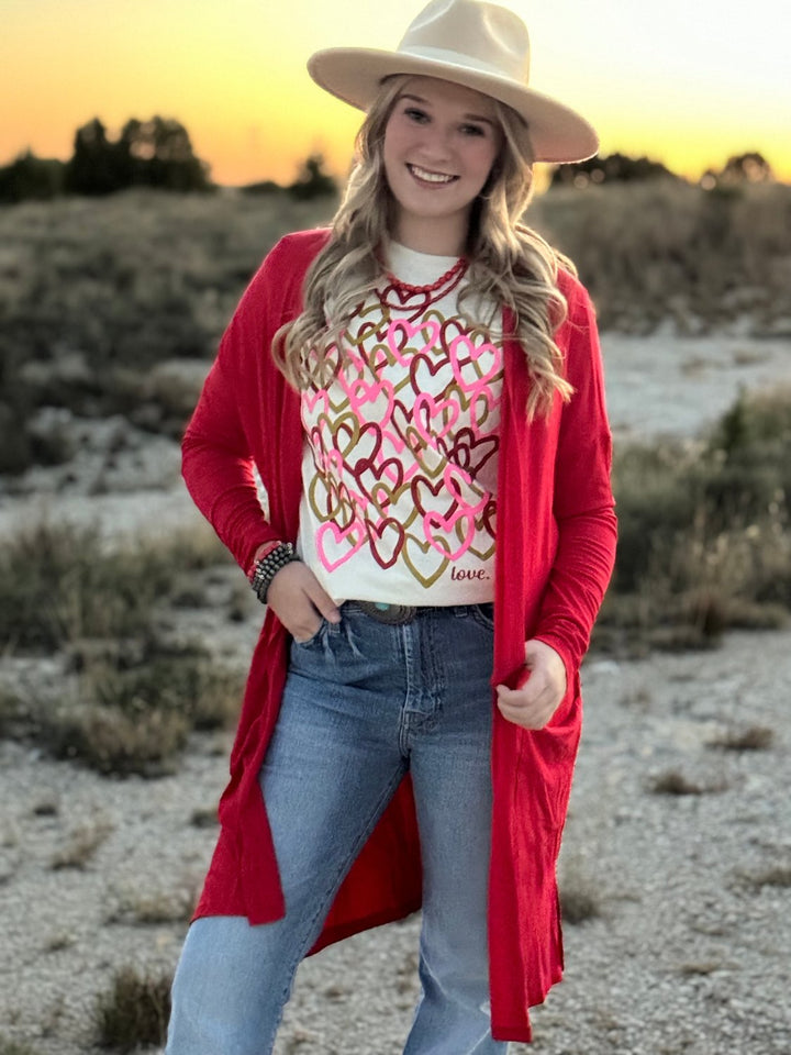 Cluster of Hearts Graphic Tee by Texas True Threads