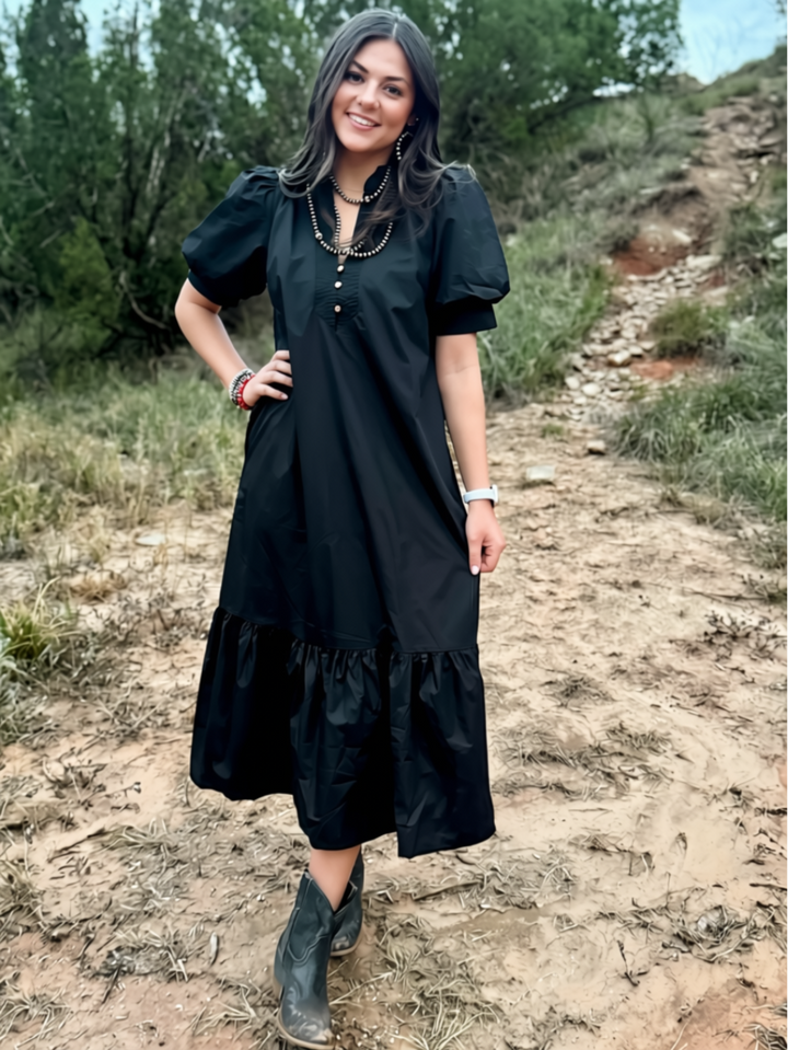 Berkley Black Midi Dress