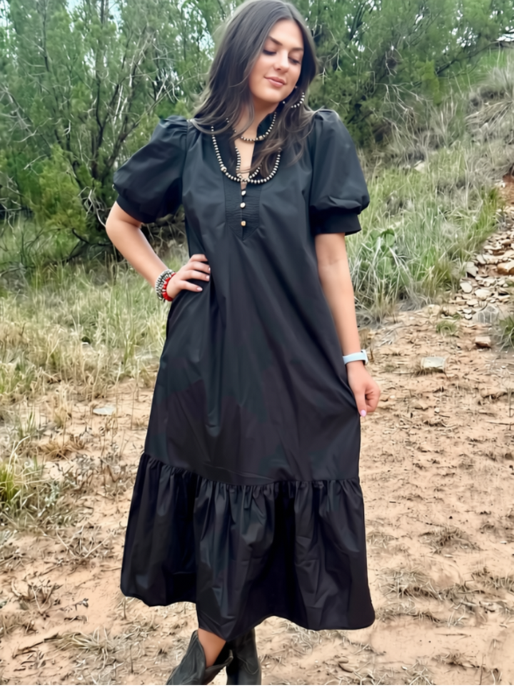 Berkley Black Midi Dress