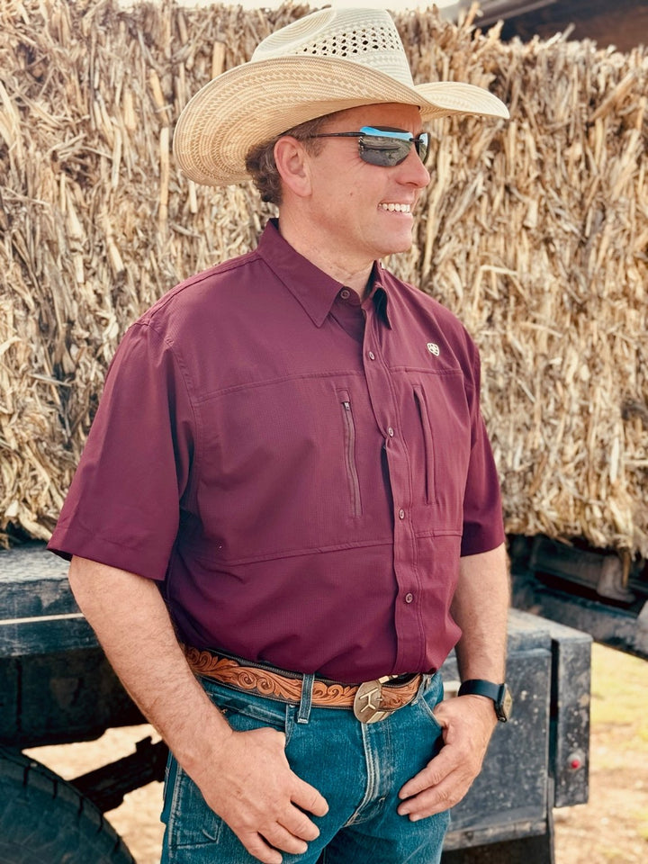 Matthew Maroon VentTEK Classic Fit Shirt by Ariat