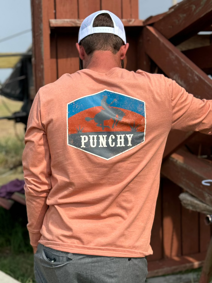 Punchy Heather Rust Long Sleeve Tee by Hooey