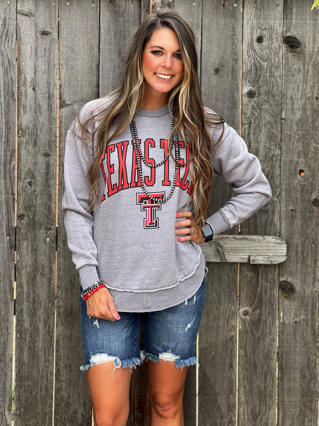 Texas Tech Grey Poncho Sweatshirt