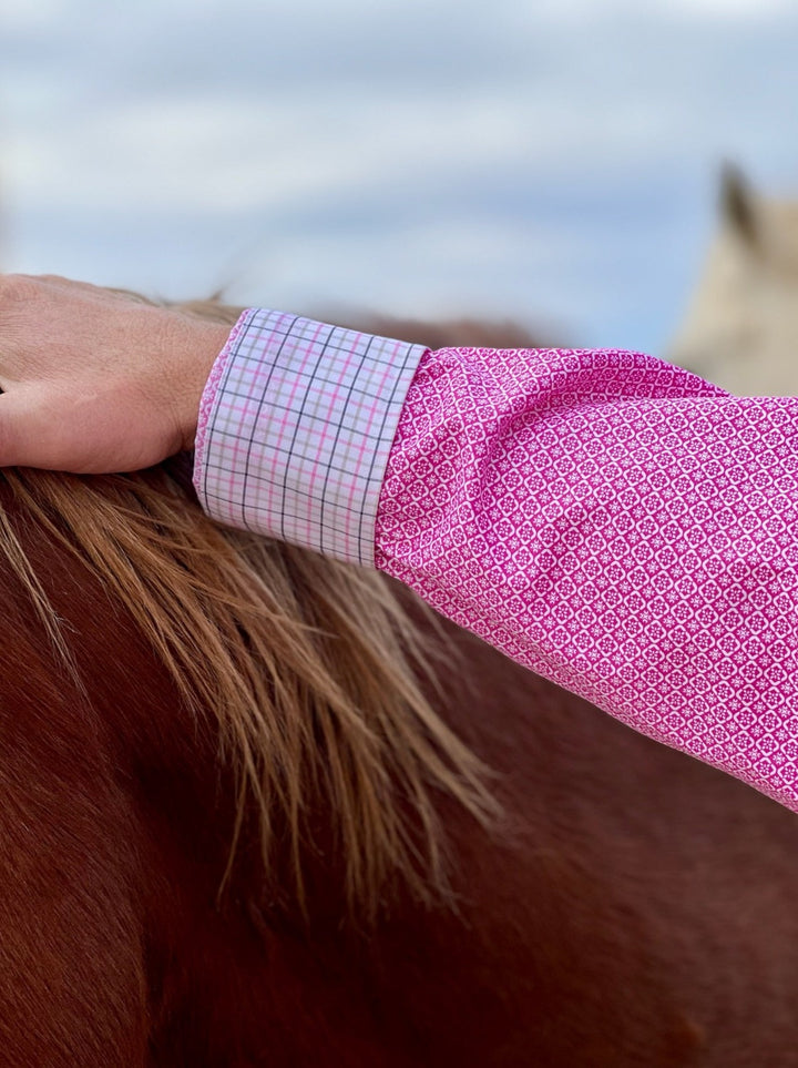 Oden Pink Long Sleeve Classic Fit Shirt by Ariat