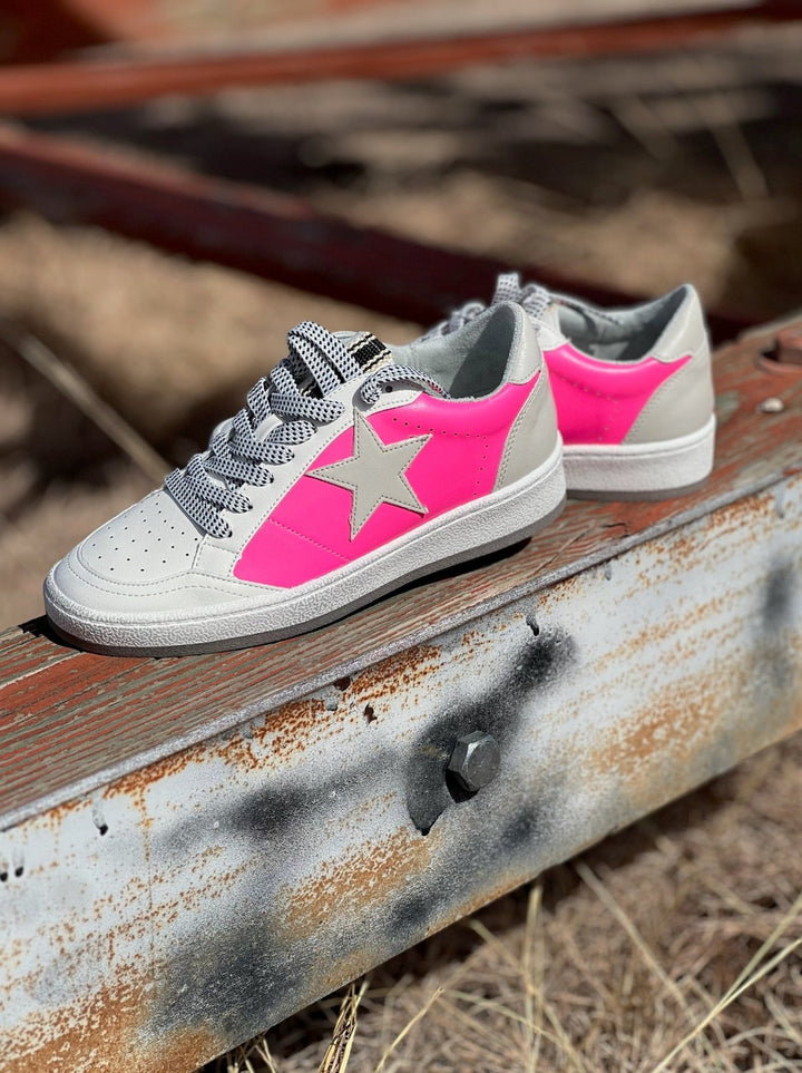 Paz Neon Pink Sneaker by Shu Shop