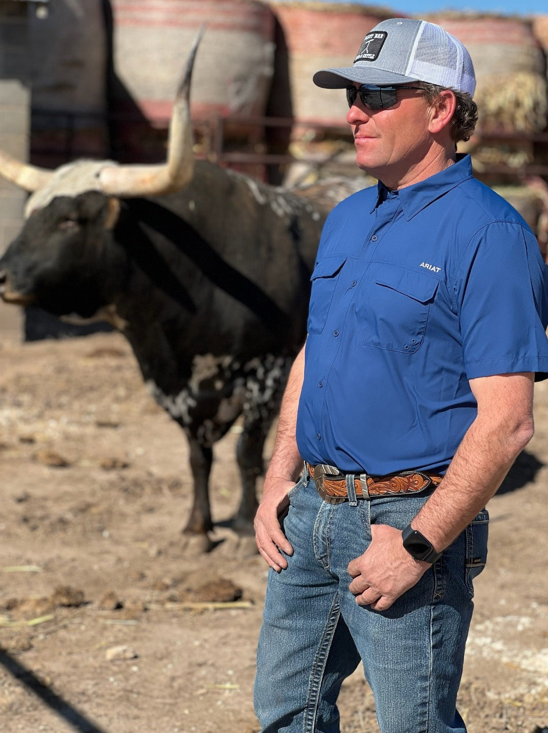 Thomas Blue VentTEK Outbound Fitted Shirt by Ariat