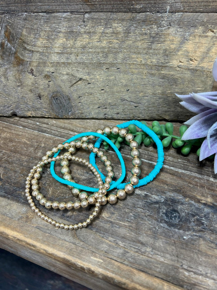 Kai Turquoise & Gold Bracelet Set