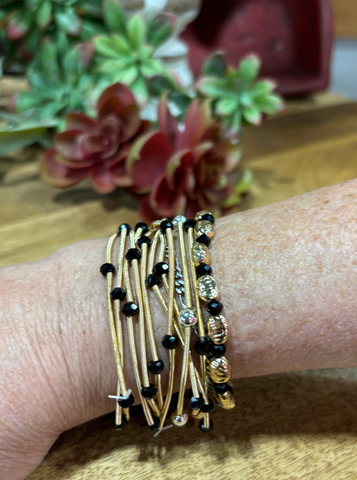 Cortez Gold Stretchy Bracelet Set