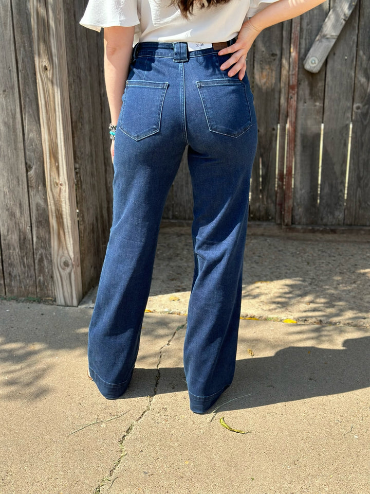 Ellie High Waist Trouser Jean by Judy Blue