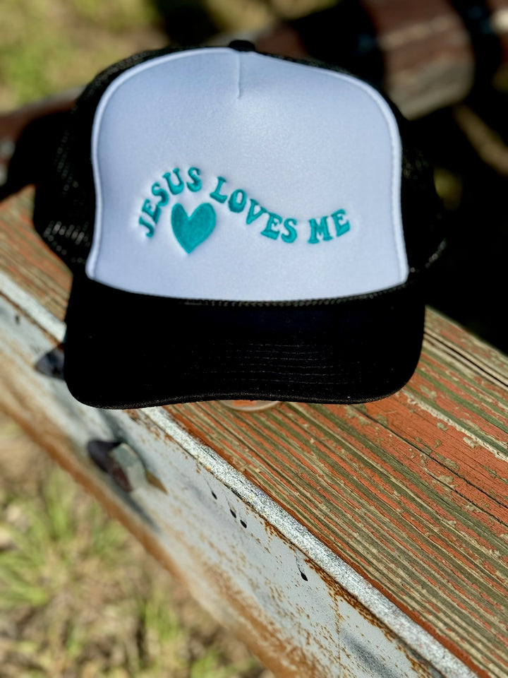 Jesus Loves Me Foam Trucker Cap by Texas True Threads