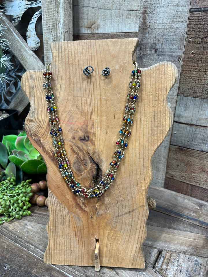 Sweeny Colorful Beaded Necklace
