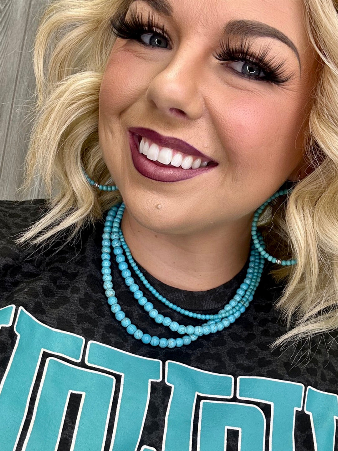 Turquoise Spearman 3 Strand Necklace by Texas True Trends