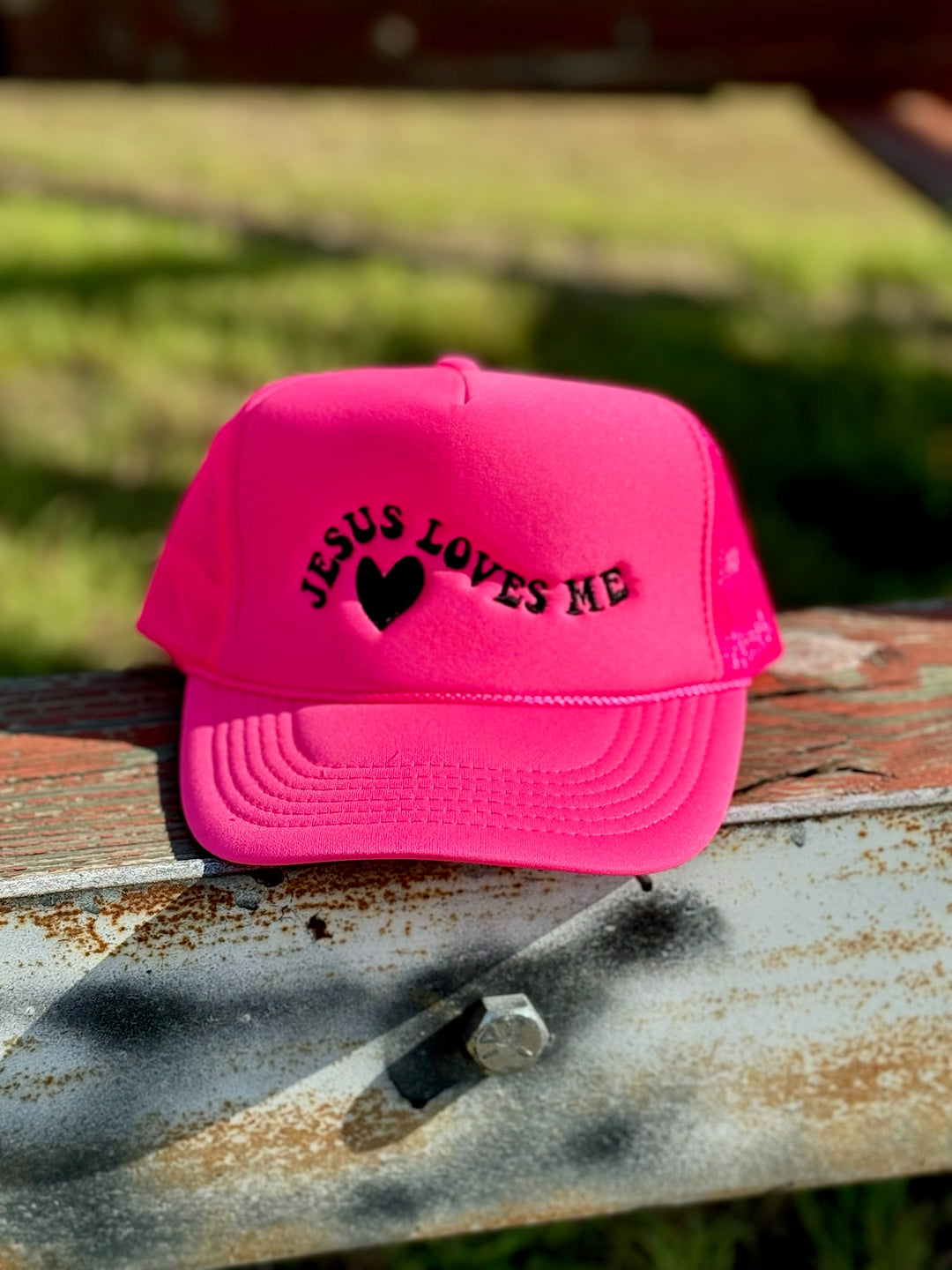 Jesus Loves Me Foam Trucker Cap by Texas True Threads