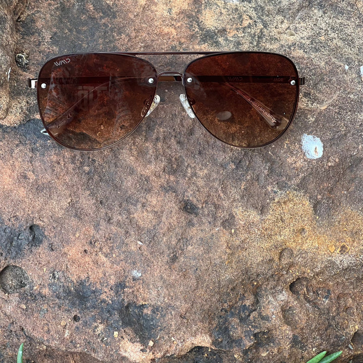 Jade Metallic Brown Gradient Sunglasses