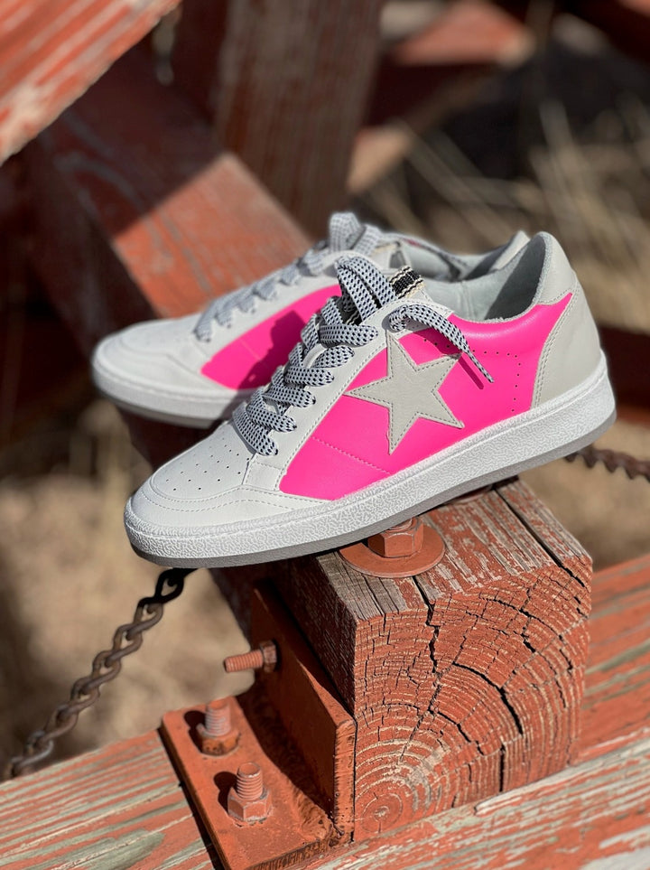 Paz Neon Pink Sneaker by Shu Shop