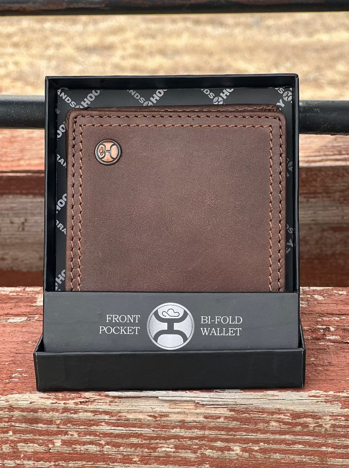 Hooey Classic Smooth Brown Bifold Wallet by Hooey