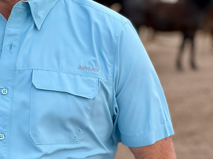 Jackson Light Blue VentTEK Outbound Fitted Shirt by Ariat
