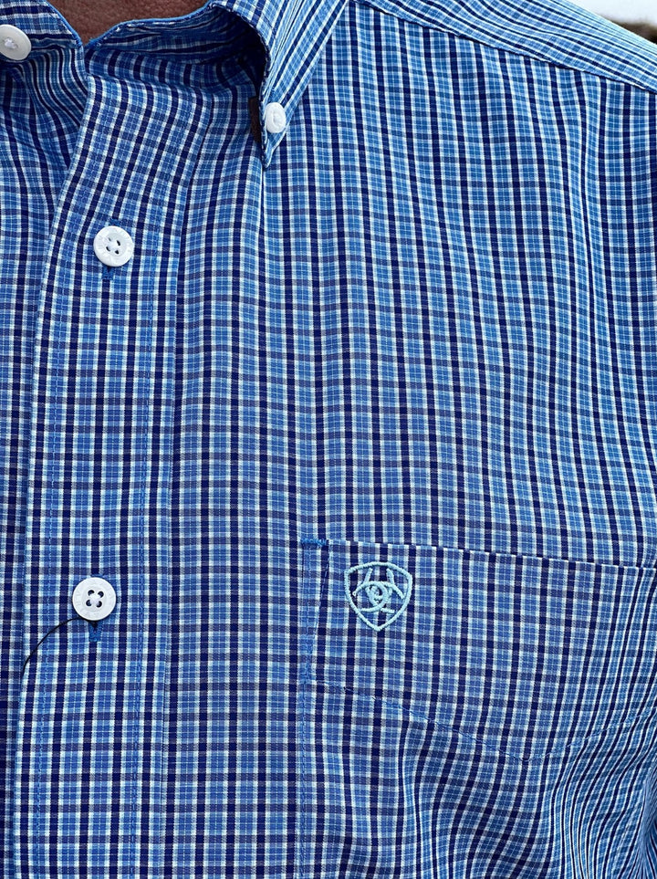 Rowan Blue Plaid Long Sleeve Classic Fit Shirt by Ariat
