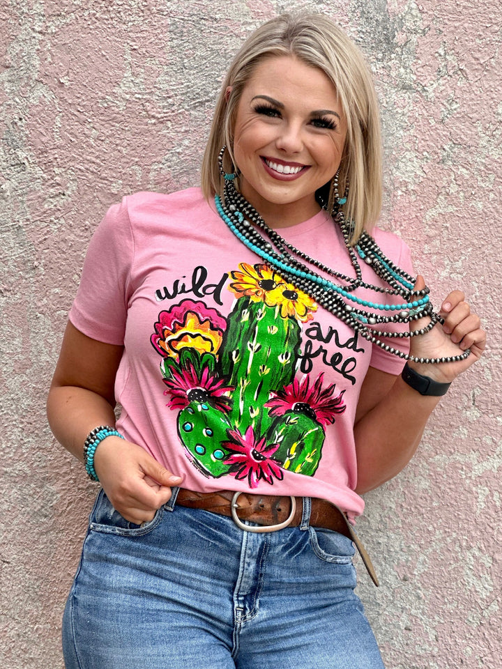 Callie’s Wild & Free Pink Graphic Tee by Texas True Threads