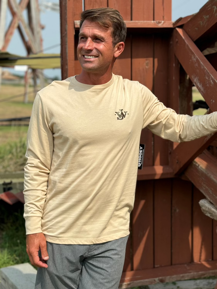 John Wayne Tan Long Sleeve Tee by Hooey