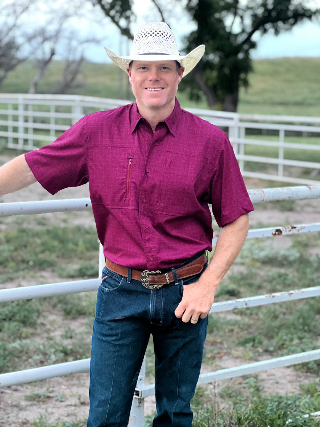 Dark Red VentTEK Classic Fit Men s Shirt by Ariat Horse Creek Boutique