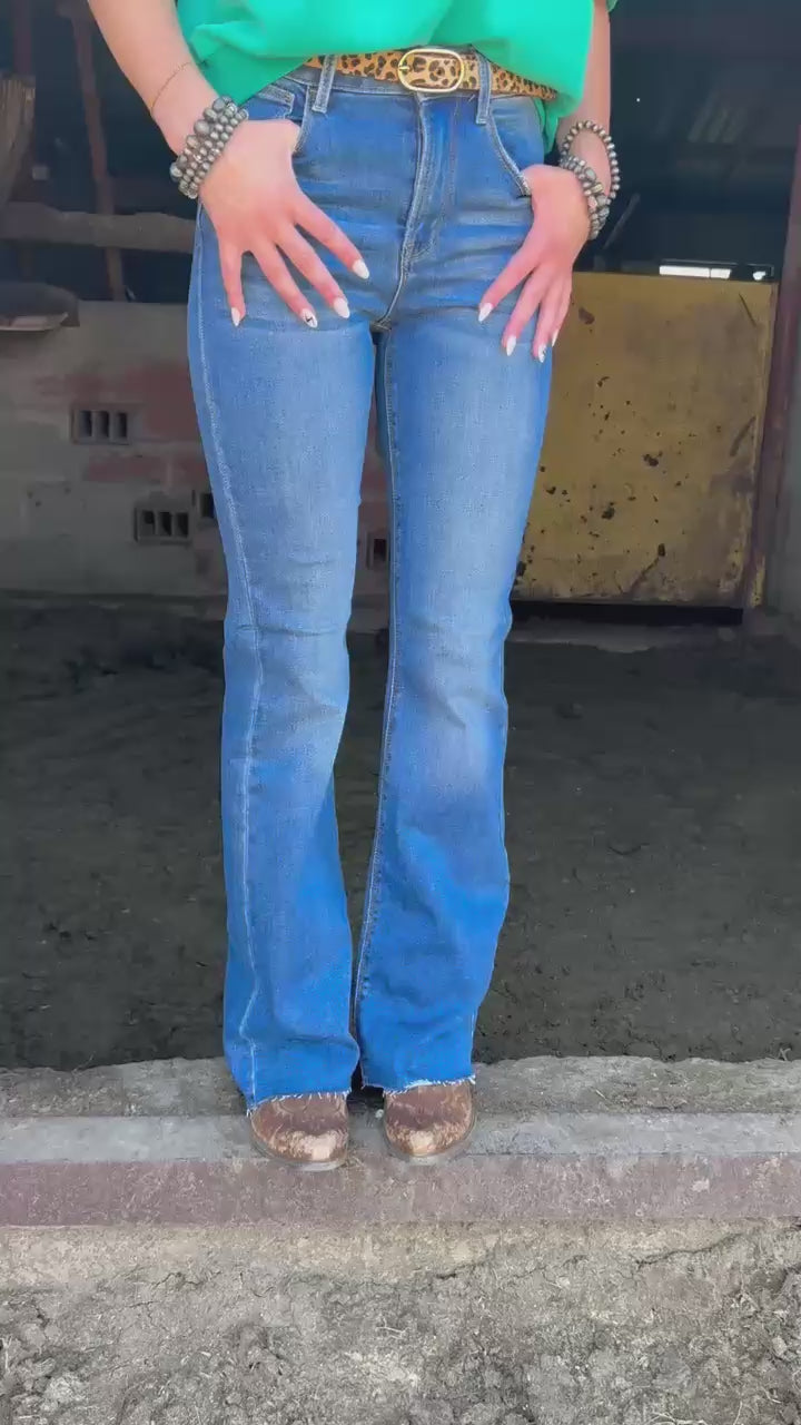 Brielle Raw Hem Boot Cut Jean by Risen