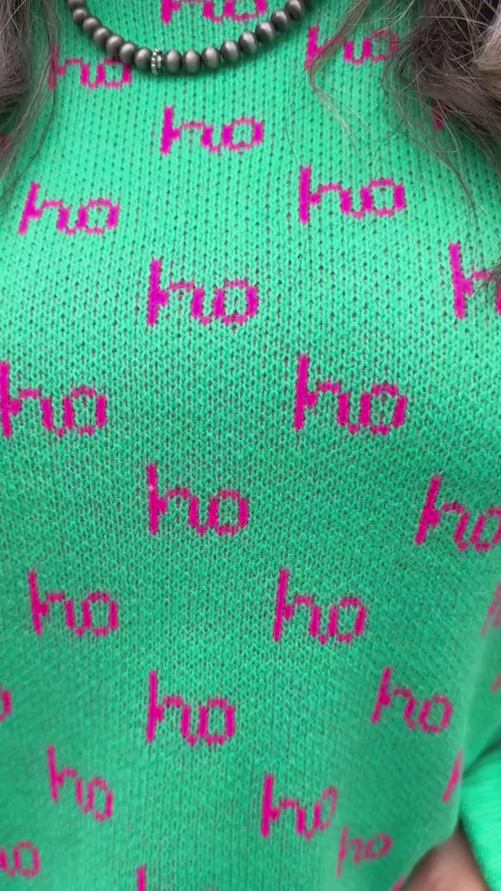 Ho Ho Ho Green Sweater