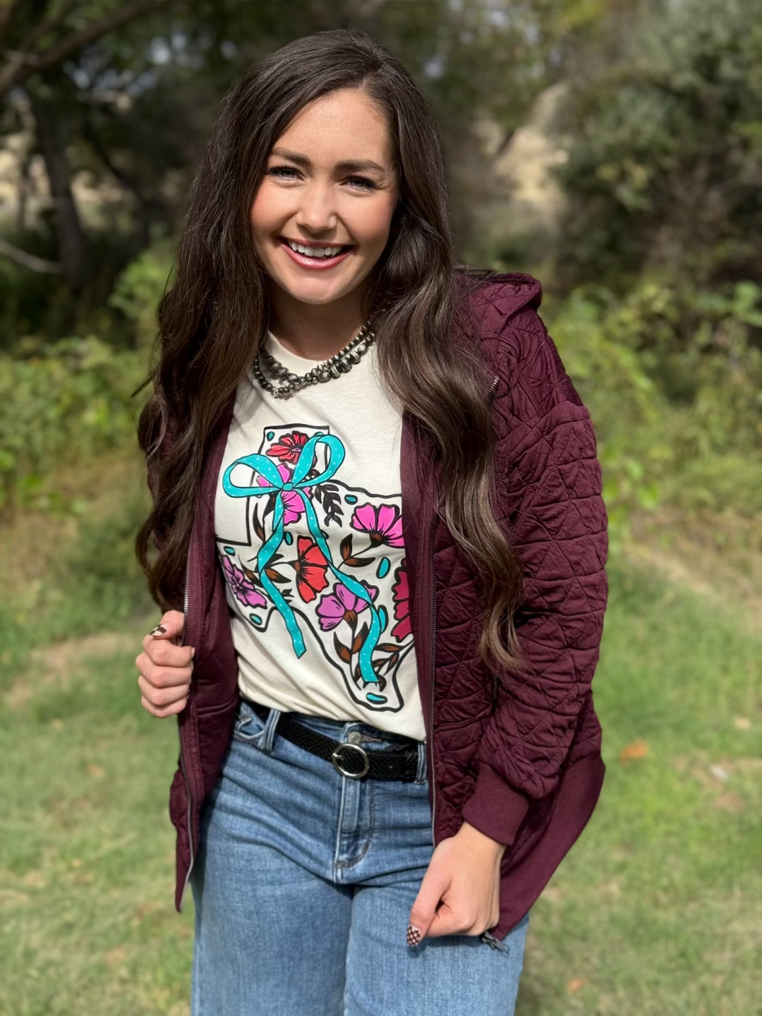 Lauren's Floral Texas Graphic Tee by Texas True Threads