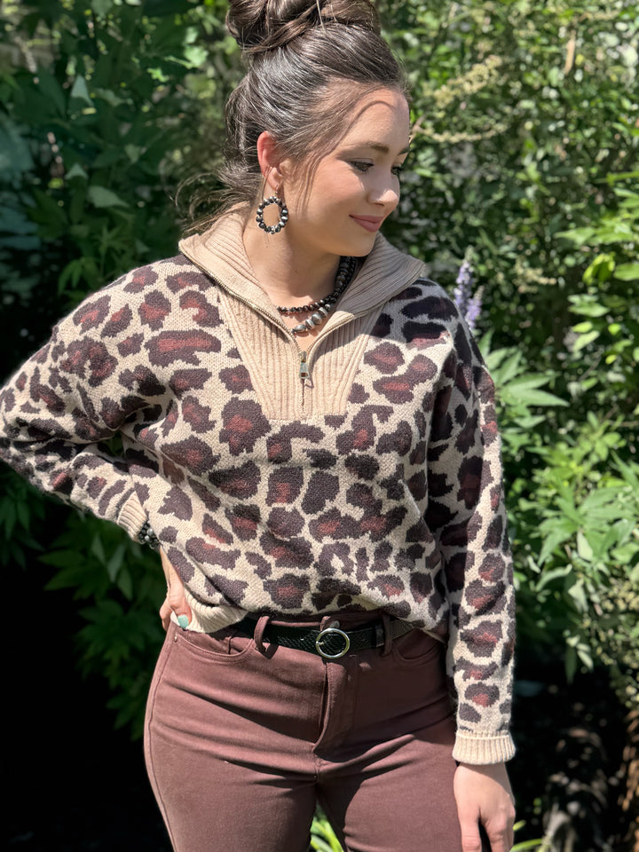 Belle Leopard Sweater