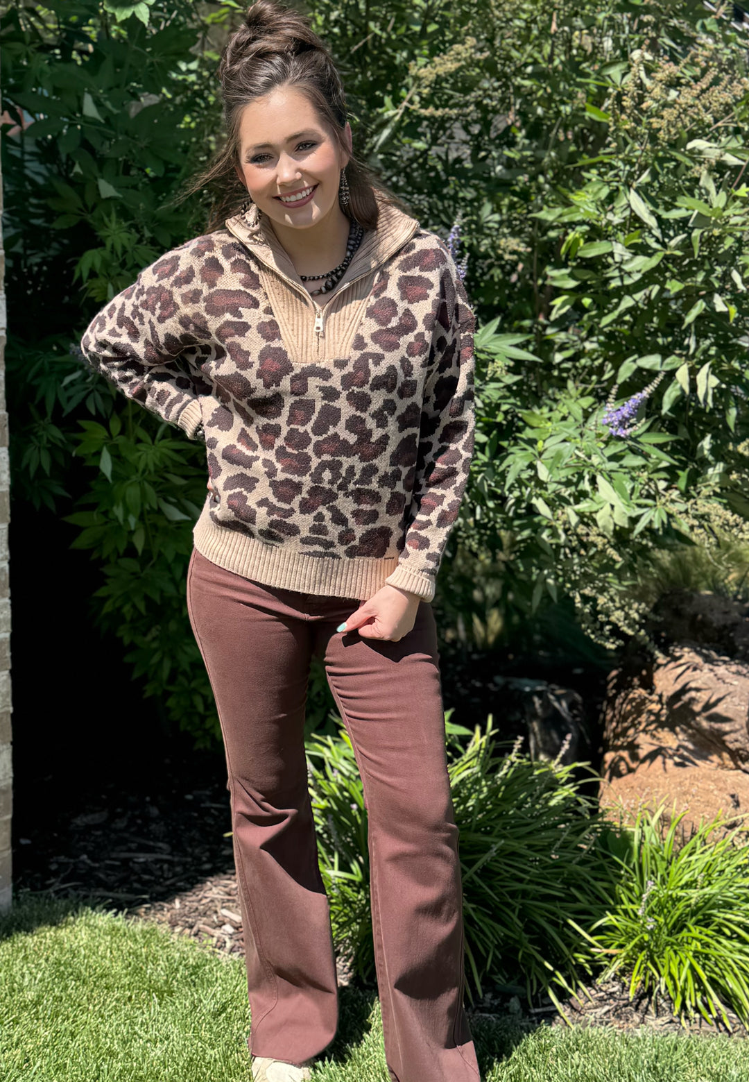 Yasmin Brown Flare Jean by Judy Blue