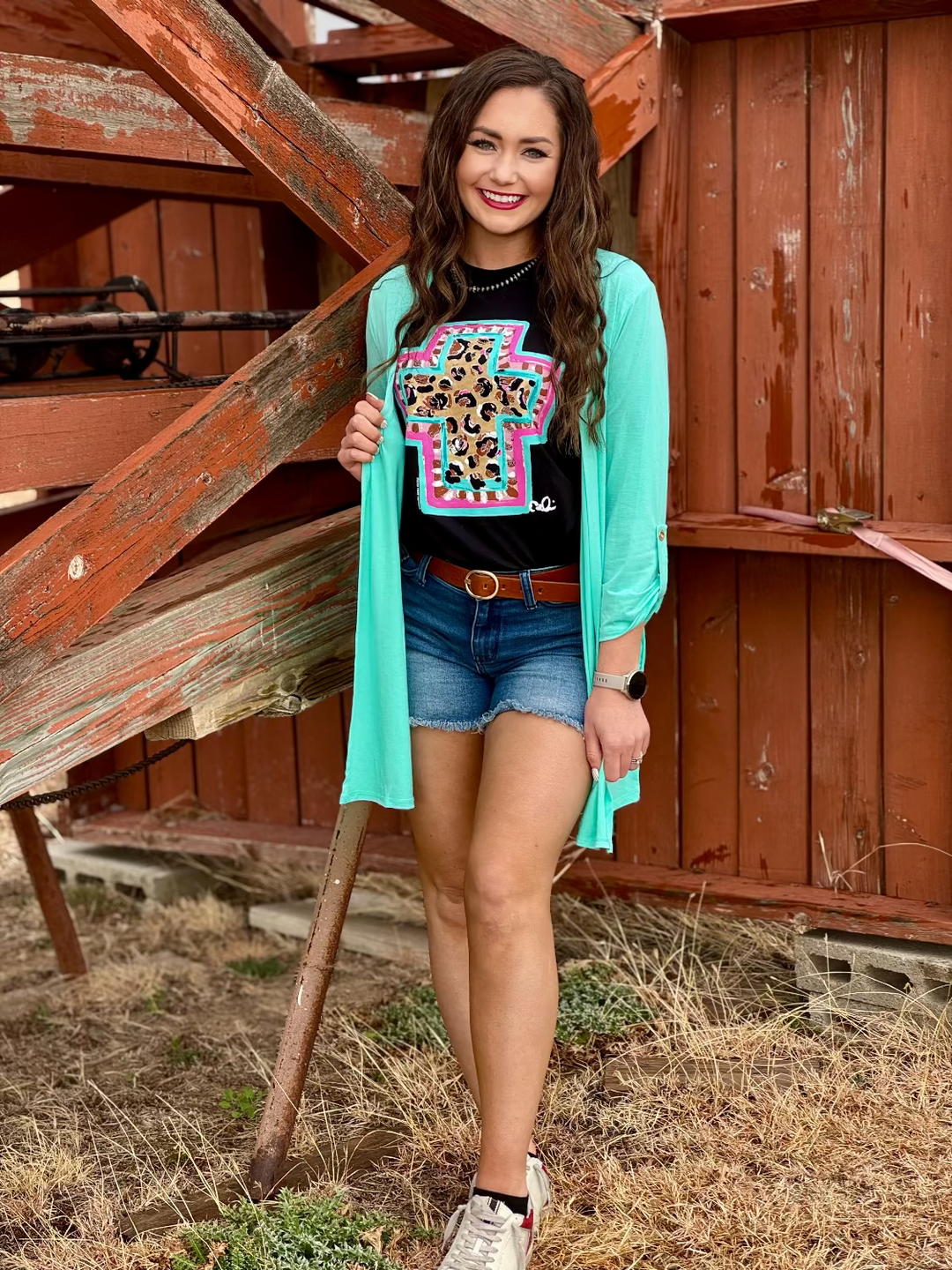 Callie's Springtime Cross Graphic Tee by Texas True Threads