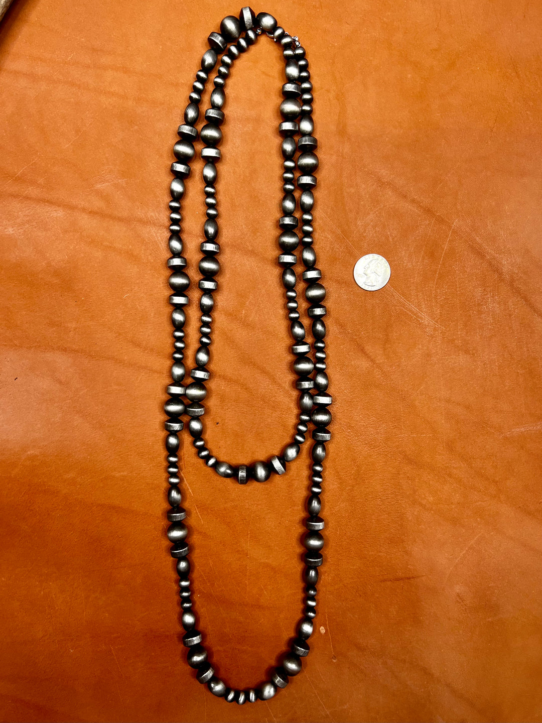 Amarillo Long Faux Navajo Pearl Necklace
