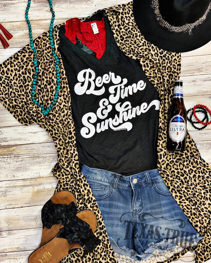 Beer Time & Sunshine by Texas True Threads Graphic Tees  Texas True Threads - Horse Creek Boutique
