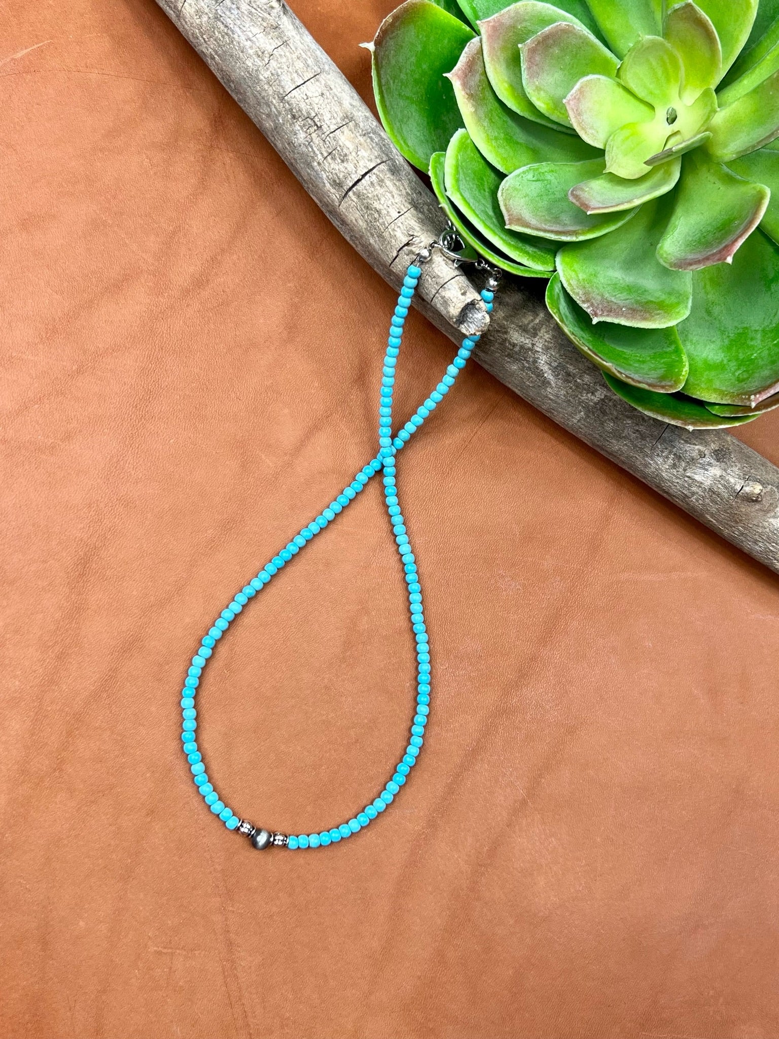 Amazonian Handmade Short Beaded Necklace | Cheetah