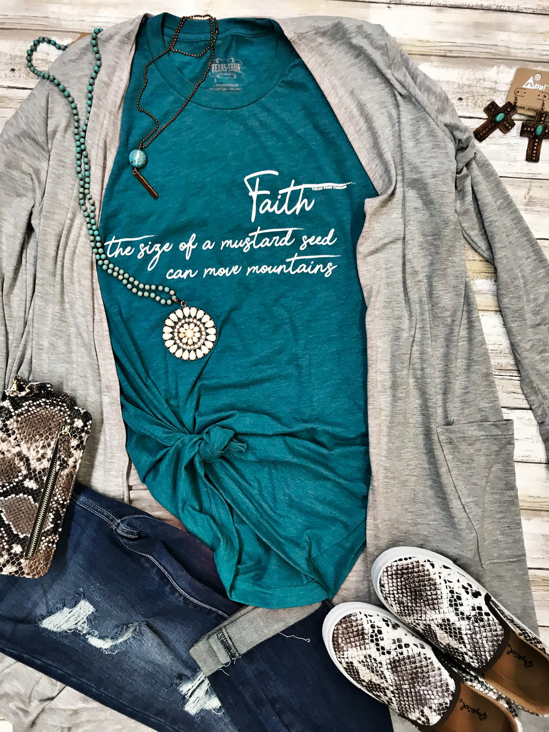 Faith the Size of a Mustard Seed by Texas True Threads Graphic Tees  Texas True Threads - Horse Creek Boutique