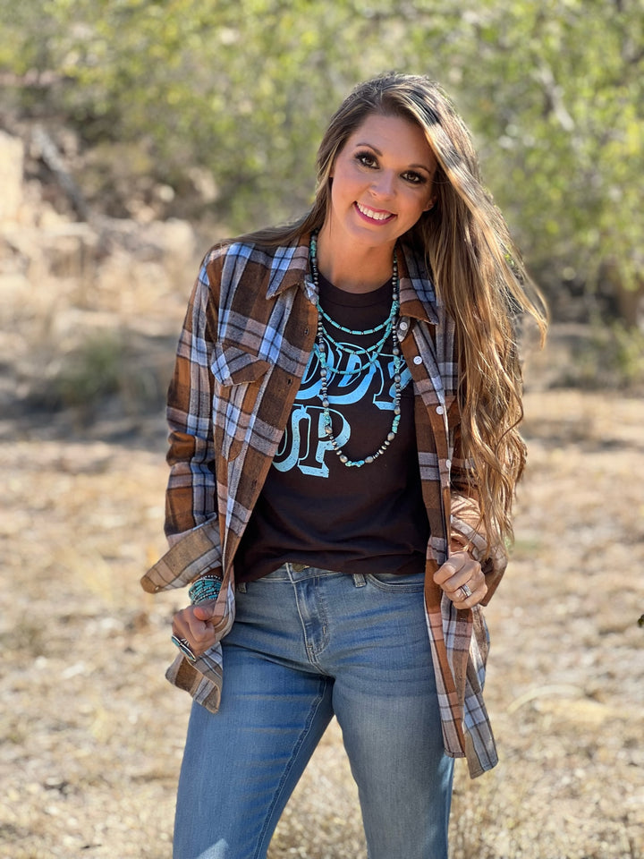 Giddy Up Brown Tee by Texas True Threads
