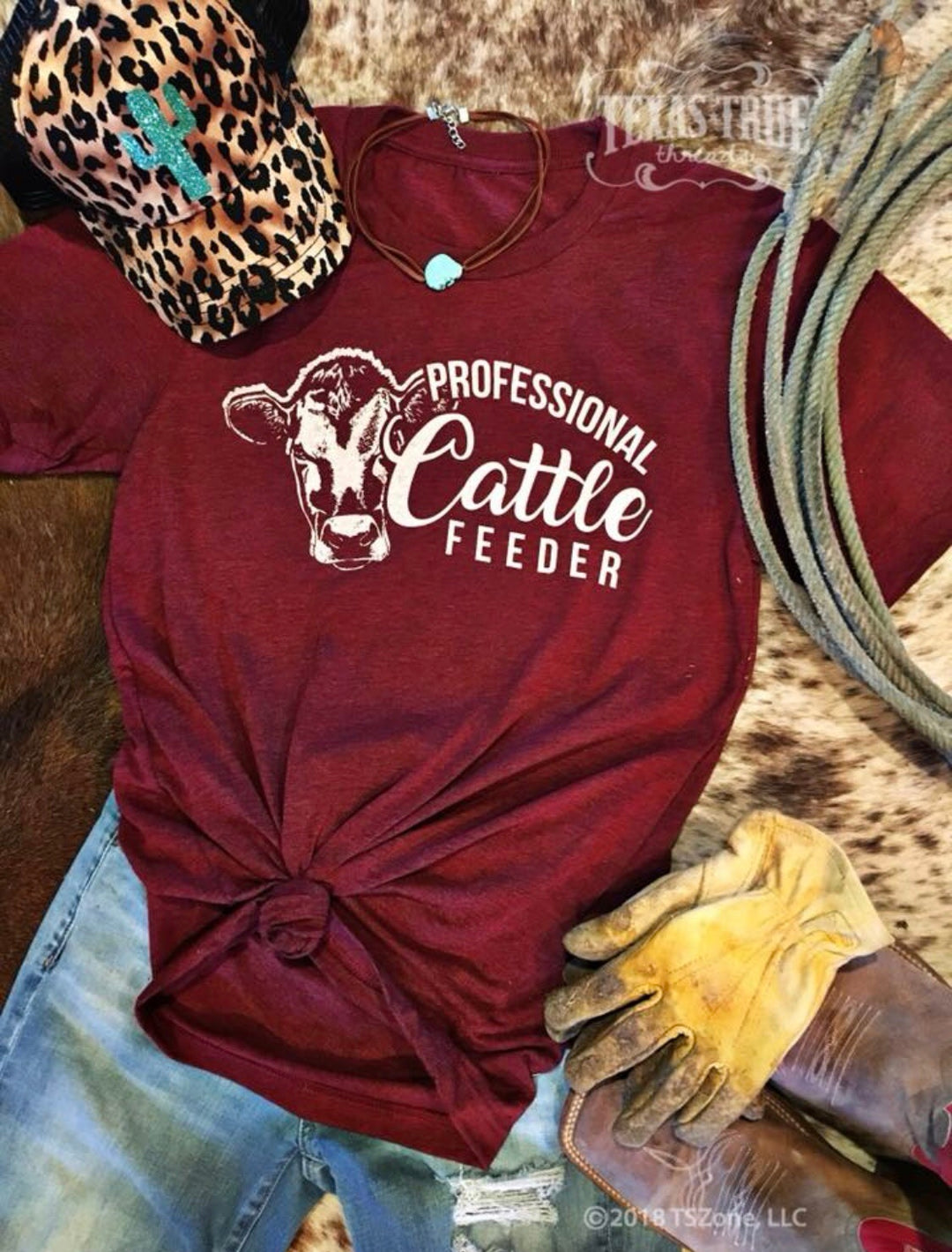 Professional Cattle Feeder Purple Short Sleeve Tee by Texas True Threads | Graphic Tees by Texas True Threads | horse-creek-boutique.