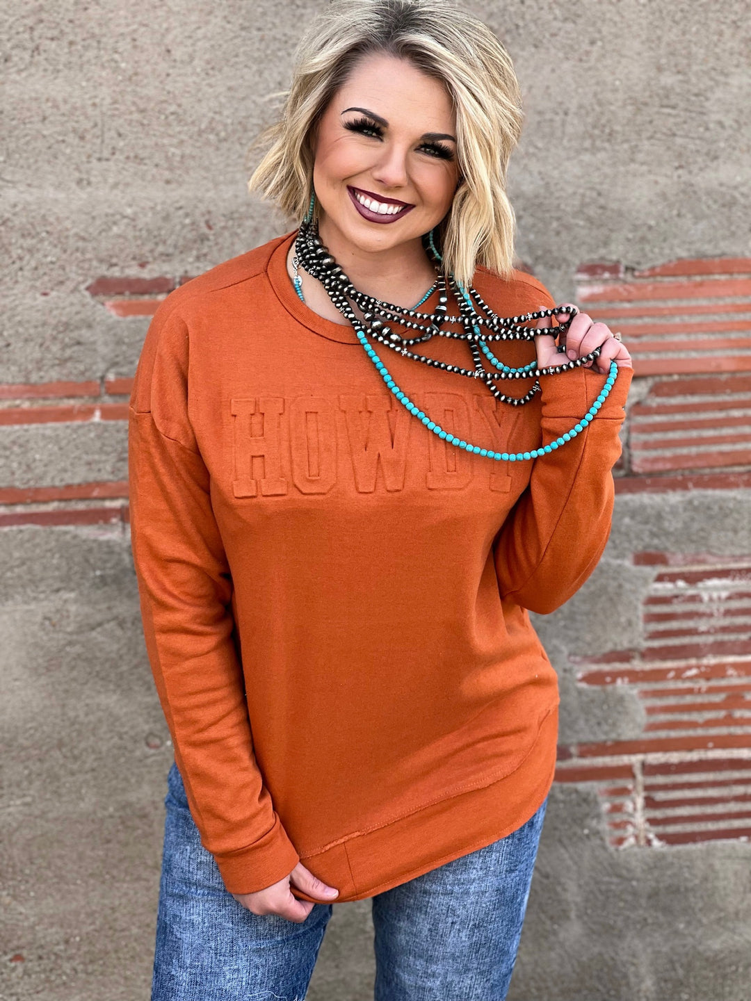 Howdy Rust Sweatshirt by Texas True Threads