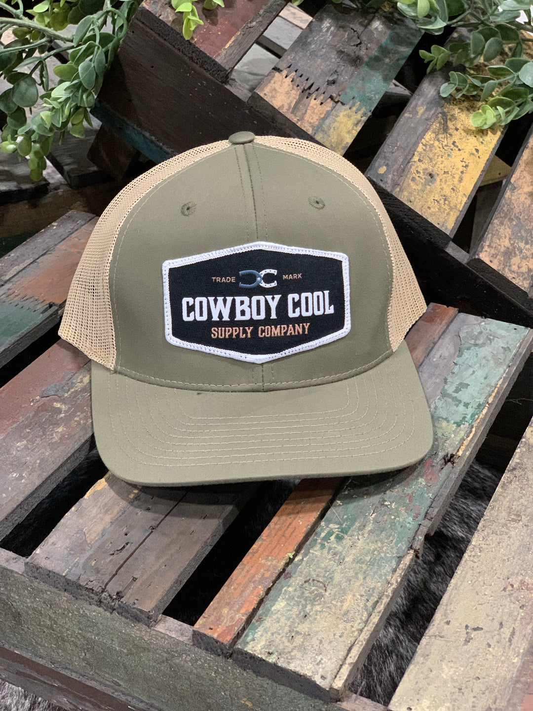 Olive Cowboy Cool Cap
