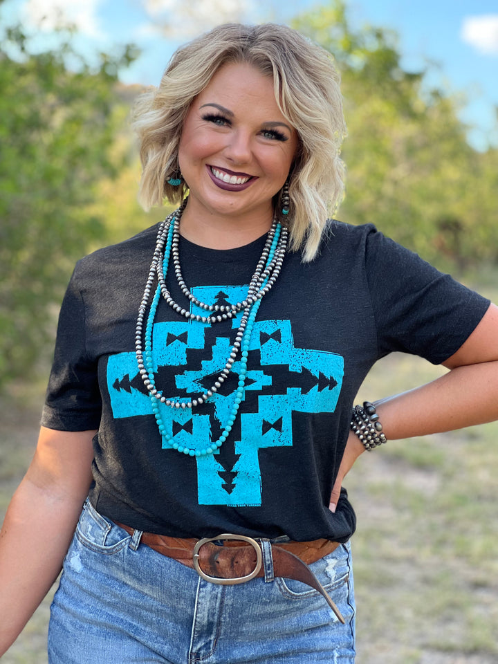 Isabell Aztec CharBlack Tee by Texas True Threads