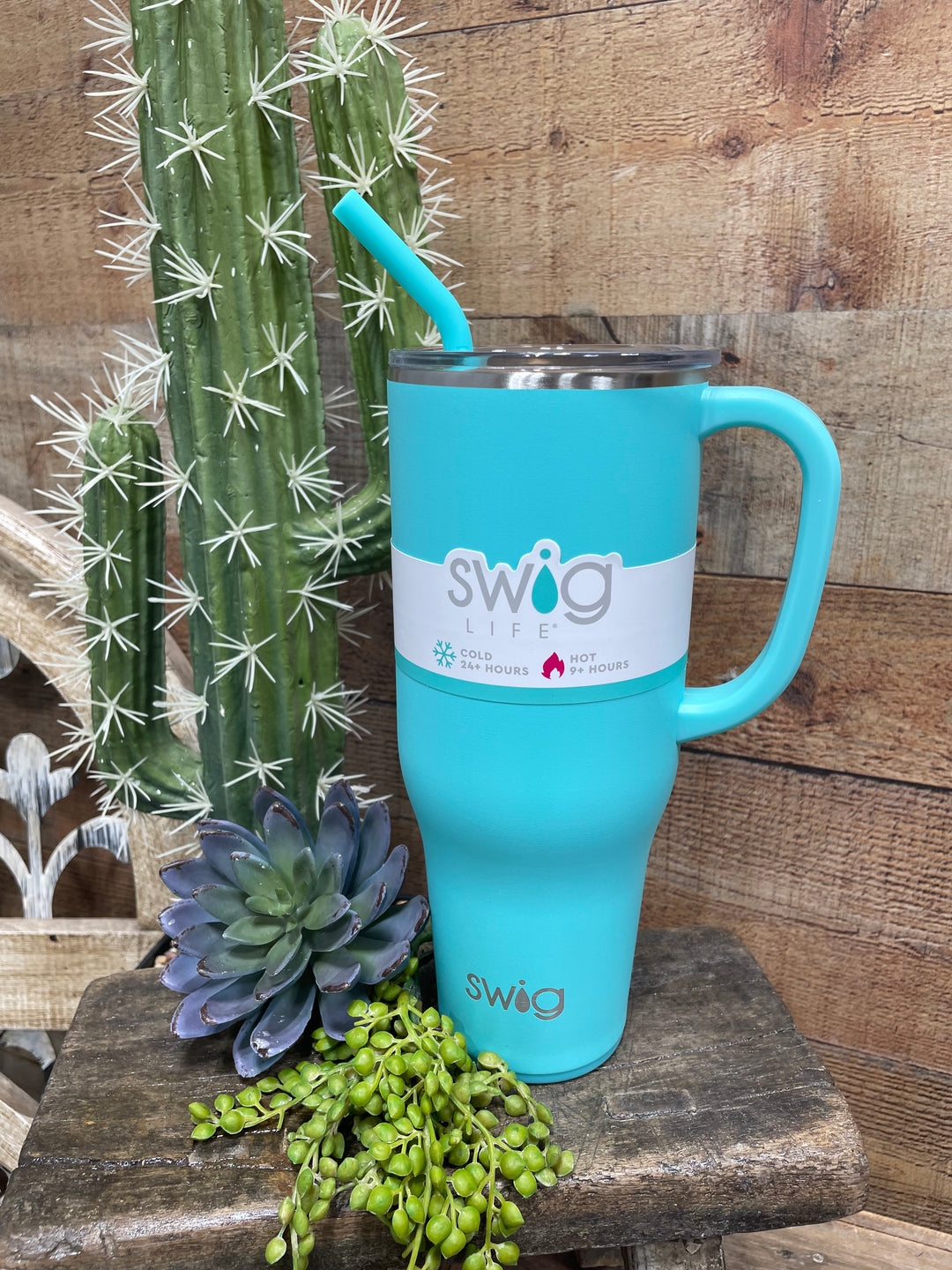 Swig Aqua 40 oz Mega Mug – Rhinestone Ranch