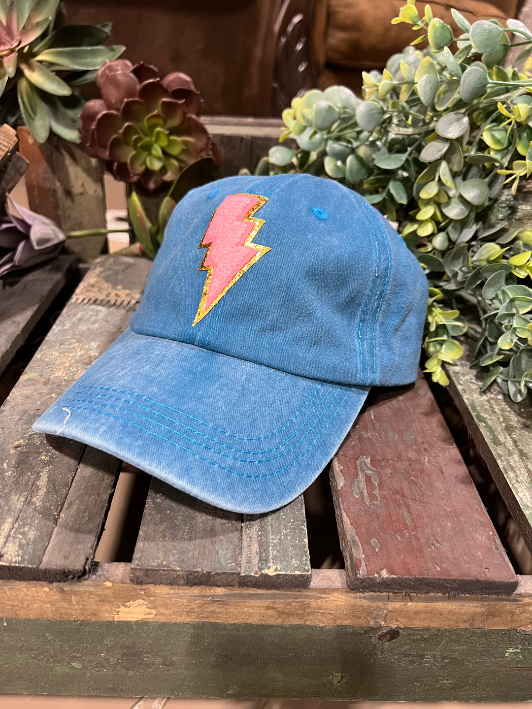 Lightning Bolt Patch Caps by Texas True Threads
