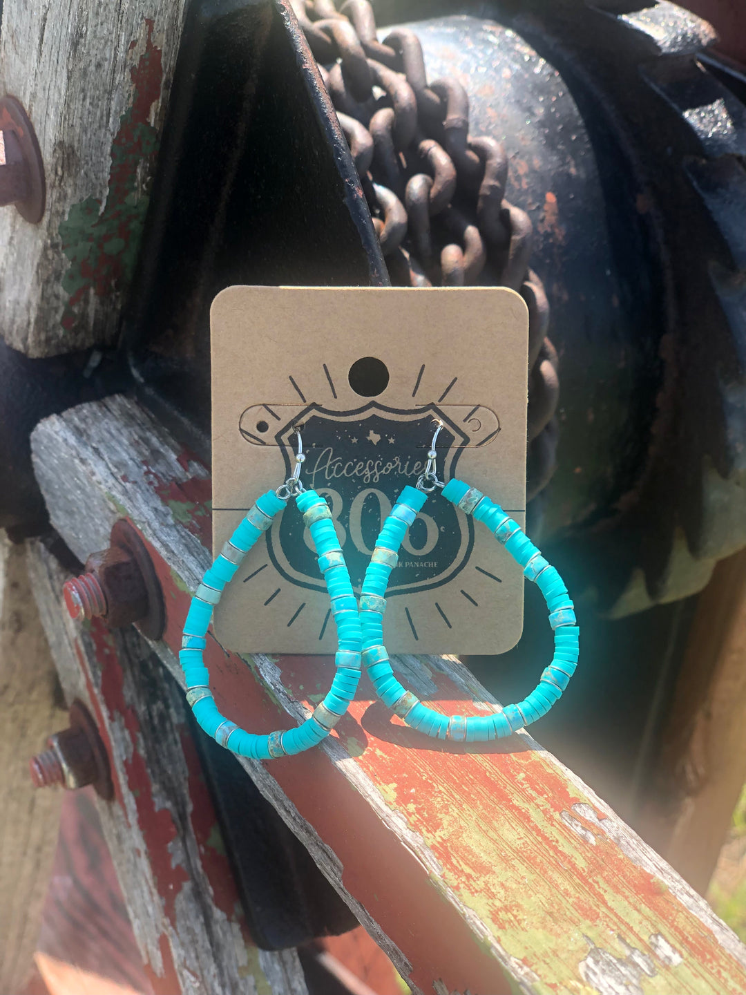 Kate Turquoise Hoops