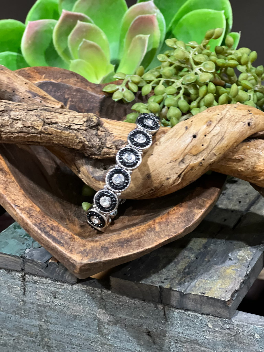 Waynette Black & Silver Bracelet Set