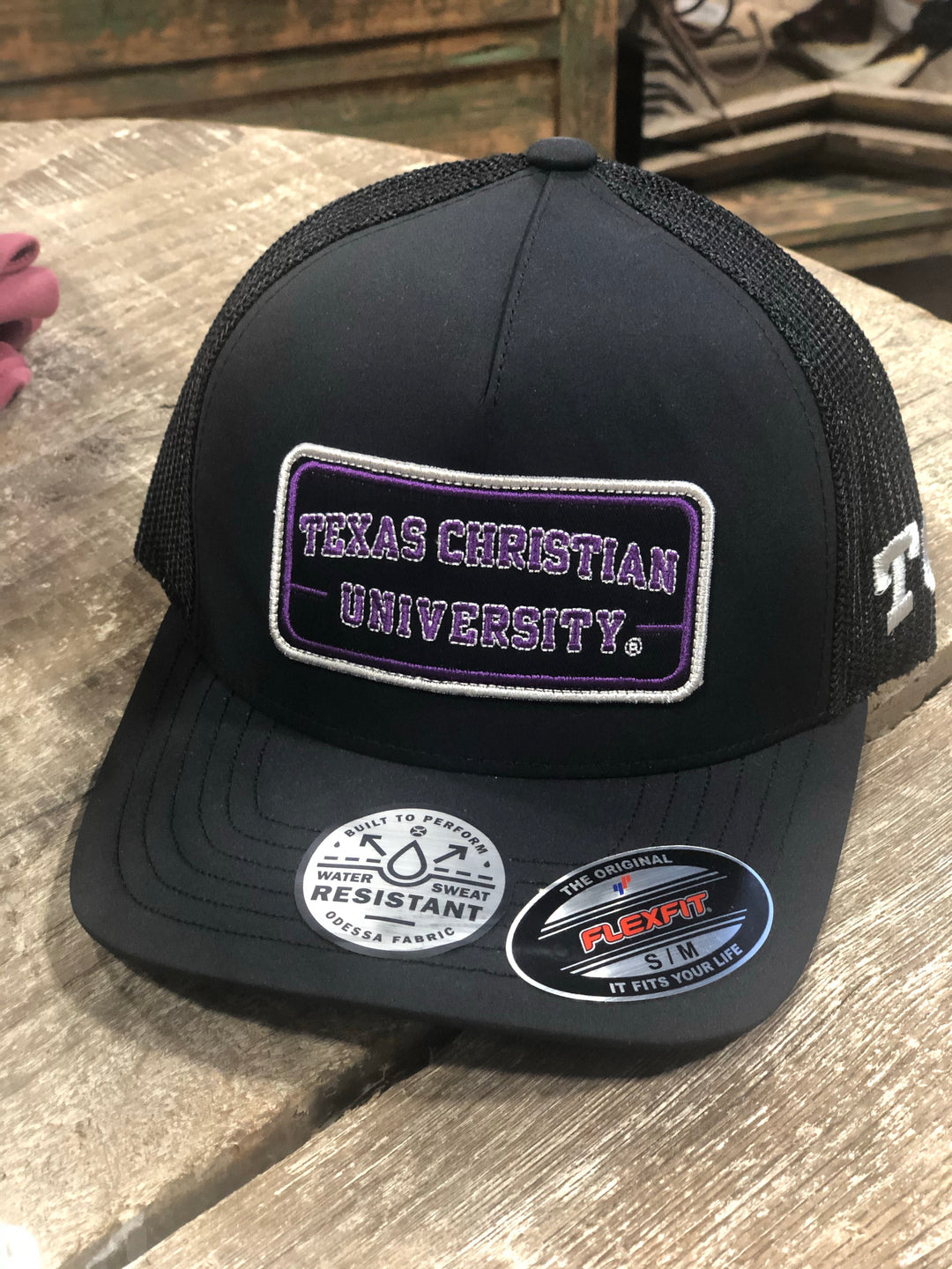 Creek Horse – University Boutique Hooey Patch Christian Texas Black Cap